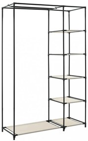 krémszínű összecsukható szövet ruhásszekrény 110 x 45 x 175 cm