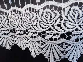 Mg Irigység üveg Fehér széles gipiura 85cm 1,8m kupon