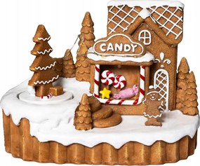 Led dekorációs mézeskalács házikó