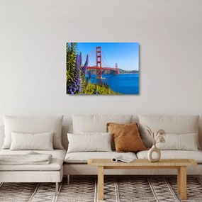 Üveg kép - Golden Gate híd, San Francisco (70x50 cm)