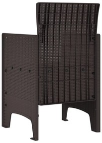 Kerti Székek 2 db Barna Poli Rattan