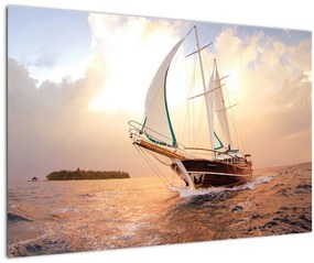Jacht képe (90x60 cm)