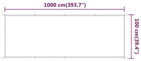 antracitszürke oxford-szövet függőleges napellenző 100x1000 cm