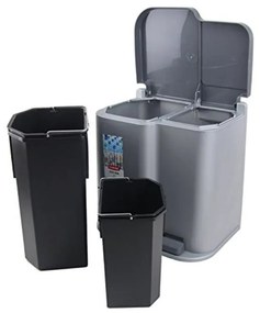 Duo szürke pedálos szemetes, 21 l - Curver