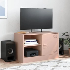 rózsaszín acél TV-szekrény 67 x 39 x 44 cm