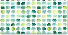 Konyhai panel Zöld pöttyök 140x70 cm Ragasztó