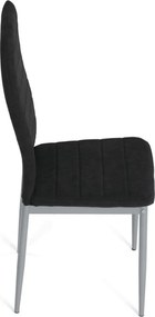 Jídelní židle, černá, látka, DCL-V5031 BK2