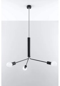 Csillár zsinóron DUOMO 3D 3xE27/60W/230V fekete