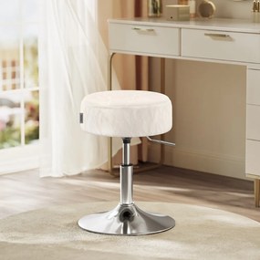 AURA állítható magasságú sminkszék fésülködőasztalhoz, Ø35cm, krémszínű Vasagle