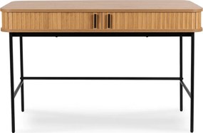 Íróasztal 120 cm méretben, bordázott tölgy kivitelben TRISH