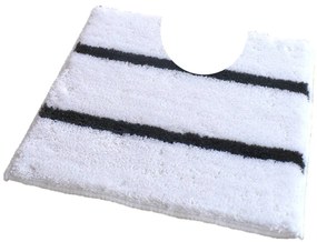 Fürdőszoba-szőnyeg IRSINA Fehér - Fehér / 60 x 60 cm WC kagyló elé, kivágással