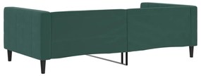 sötétzöld bársony kanapéágy keret 100 x 200 cm