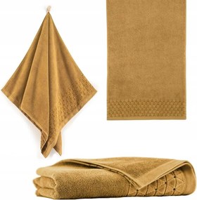 Zwoltex Oscar törölköző 50x100 cm, 100% pamut, 500g, mustársárga