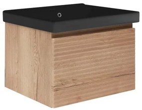 Naturel Savona Fürdőszobaszekrény mosdóval 78x43x45 cm tölgy matt SAVONA80DHU1B
