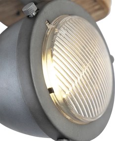 Okos spotlámpa acélból, fával, WiFi GU10 állítható - Emado