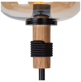 Lucide 45708/01/62 - Állólámpa ILONA 1xE27/40W/230V fekete/bézs