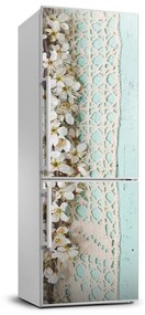 Hűtőre ragasztható matrica Cseresznye virágok FridgeStick-70x190-f-80227889