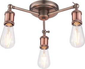 ENDON 76124 HALO Loft Mennyezeti Lámpa Antik Cink, Antik Réz E27 IP20