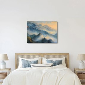 Kép - Festett hegyi táj (70x50 cm)