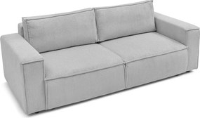 Világosszürke kordbársony kinyitható kanapé 245 cm Nihad – Bobochic Paris