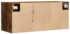füstös tölgy színű fali TV-szekrény LED-ekkel 80x31x35 cm