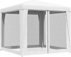 Fehér partisátor 4 hálós oldalfallal 2,5 x 2,5 m
