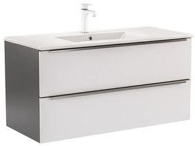Vario Trim 100 alsó szekrény mosdóval antracit-fehér