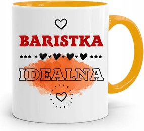Barista Kávézó Bögre Sárga Ajándék fényképes nyomtatással