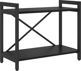 vidaXL Könyvespolc Fekete tölgy 60 x 30 x 50 cm Faanyag