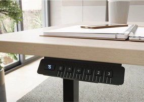 Íróasztal elektromosan állítható magassággal, tölgyfa dekorral 80x160 cm – Germania