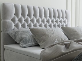 Franciaágy Boxspring 180 cm Daliny (világosszürke) (tárolóhellyel). 1044203