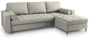 Santo világosszürke kinyitható sarokkanapé, jobb oldali - Milo Casa