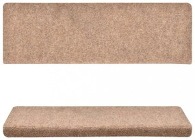 10 db krém tűlyukasztott lépcsőszőnyeg 65x21x4 cm