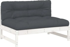 vidaXL fehér tömör fenyőfa középső kanapé 120 x 80 cm