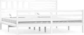 vidaXL fehér tömör fa ágykeret 200 x 200 cm