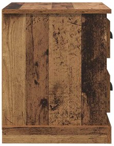 Éjjeliszekrény fiókkal 2 pcs Régi fa 39 x 39 x 47.5 cm Faanyag