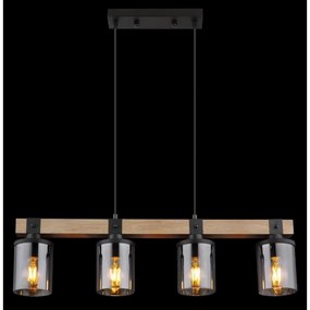 Globo 15555-4H - Csillár zsinóron LILA 4xE27/60W/230V