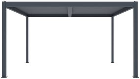 Bioklimatikus pergola G21 Austin 4x4 m, antracit színű alumínium