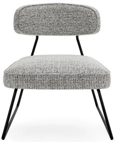 Fekete-fehér fotel Elon – Marckeric