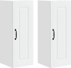 vidaXL Konyhaszekrény Kalmar 2 pcs Fehér 30 x 31 x 80 cm Faanyag