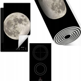 Indukciós Védőszőnyeg Konyhapult 30x52 fekete hold