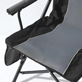 Leziter Premium fűthető karfás horgász szék pohártartóval szürke