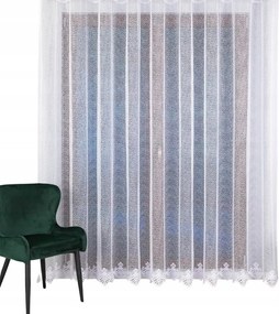 Hosszú Kész Függöny Szalaggal, Hálóval Alul Mintás 450x250
