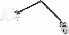 Rendl Montana fali lĂĄmpa fehĂ©r/fekete krĂłm, E27, 28W, 230V, kĂ©tkarĂș