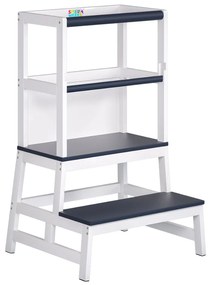 Spielwerk PLAY tanulótorony fenyőfa, 93x56x49cm, fehér/antracit