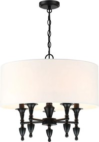 Cosmolight AUSTIN P05203BK-WH Csillár 5x40W/E14 IP20