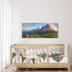 Szivárvány képe a sziklák felett (120x50 cm)