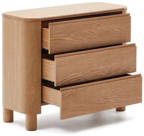 Natúr színű komód kőrisfa dekorral 120x80x40 cm Salaya – Kave Home