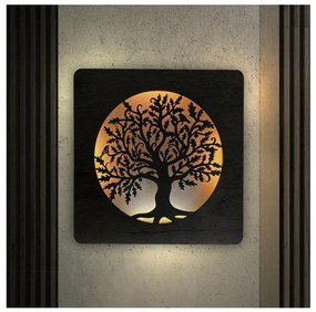 Li-Go 5275/DUB2 - LED fali dekoráció LED/10W/5V 20000 mAh 42x42 cm tölgy + távirányító