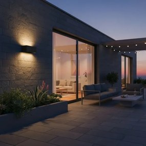 Ideal Lux - LED Kültéri fali lámpa ATOM LED/25W/230V IP54 fekete